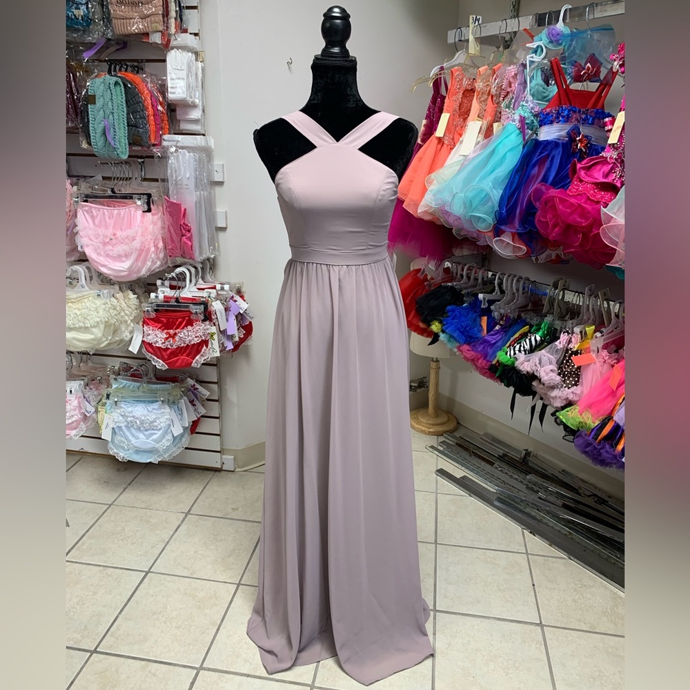 Adult XS Mauve Blush Pink Lulus Prom Homecoming Bridesmaid Formal Gown Dress NWT